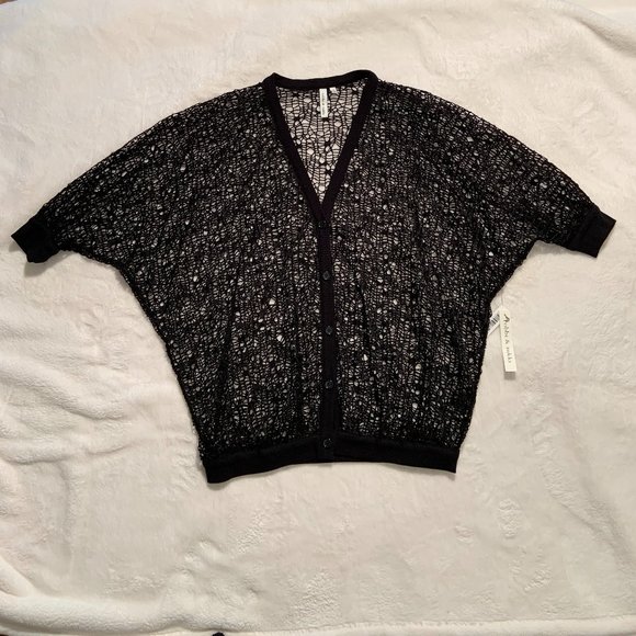 Robbie & Nikki by Robert Rodriguez Knit Crochet Cardigan Minimalist Size S - Picture 2 of 8